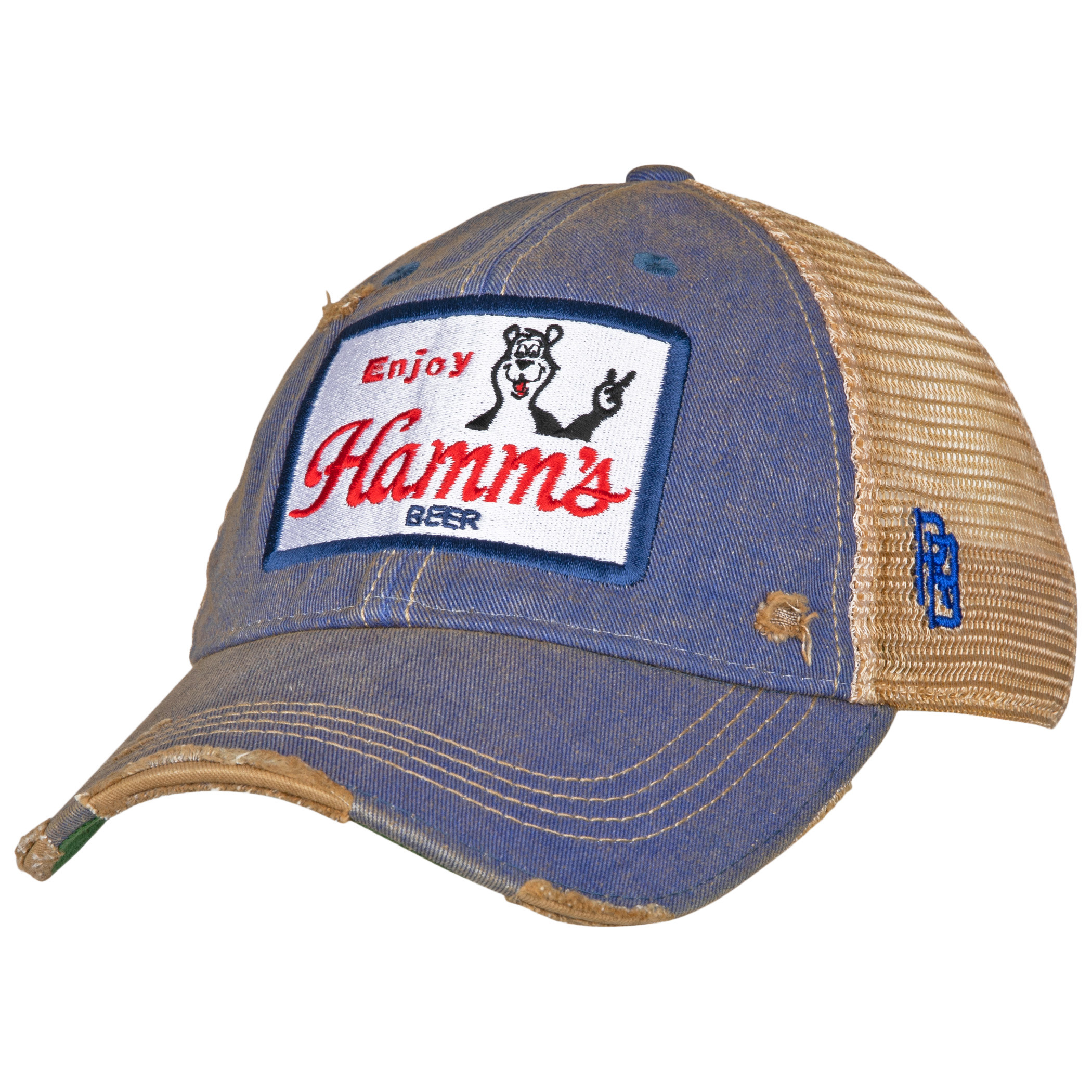 Hamm's Beer Bear Vintage Mesh Trucker Snapback Hat